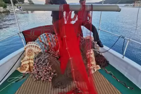 Traditionelle Fishing aus Sali
